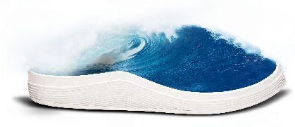A wave takes shape inside the Adno sole